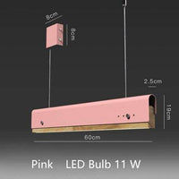Suspension LED chic en bois et métal coloré | Marco Lucetti Rose / 60cm