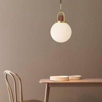 Suspension LED Chic en Verre et Métal Doré | Marco Lucetti