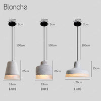 Suspension LED Ciment avec Abat-jour Loft | Marco Lucetti