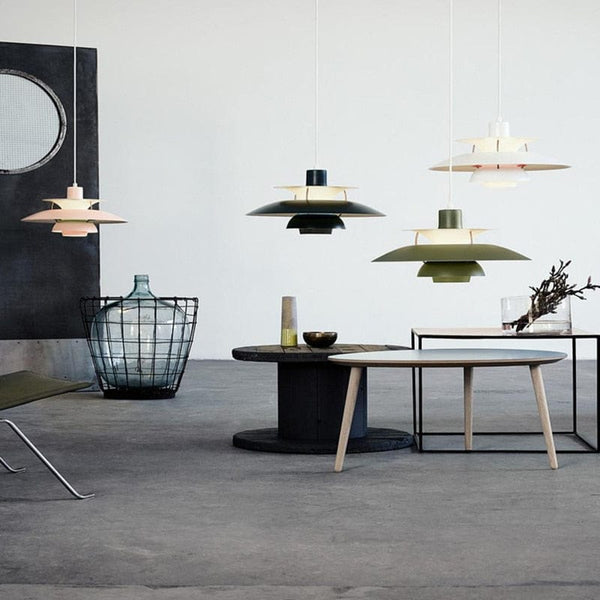 Suspension LED Coen avec abat-jours métalliques innovants | Marco Lucetti