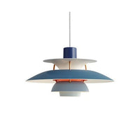 Suspension LED Coen avec abat-jours métalliques innovants | Marco Lucetti B - bleu / D50 cm
