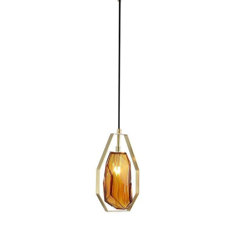 Suspension LED Coffee en verre géométrique. | Marco Lucetti