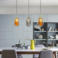 Suspension LED Coffee en verre géométrique. | Marco Lucetti
