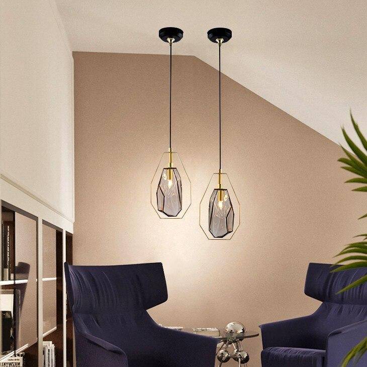 Suspension LED Coffee en verre géométrique. | Marco Lucetti