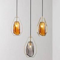 Suspension LED Coffee en verre géométrique. | Marco Lucetti