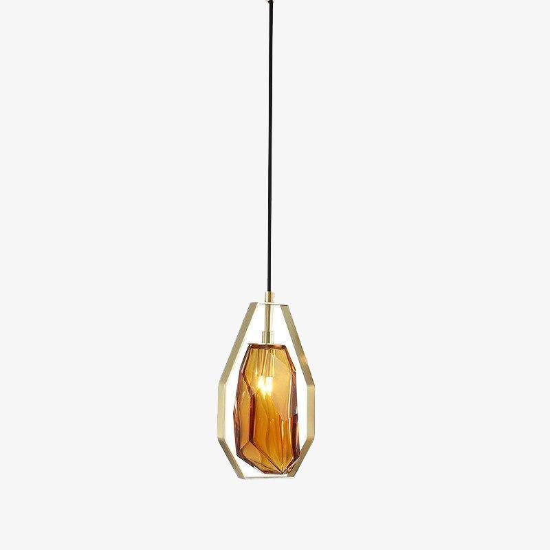 Suspension LED Coffee en verre géométrique. | Marco Lucetti