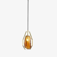 Suspension LED Coffee en verre géométrique. | Marco Lucetti