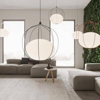 Suspension LED colorée avec sphère en verre Clear Glow | Marco Lucetti