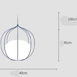 Suspension LED colorée avec sphère en verre Clear Glow | Marco Lucetti Bleu