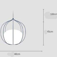 Suspension LED colorée avec sphère en verre Clear Glow | Marco Lucetti Bleu