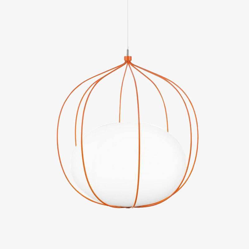 Suspension LED colorée avec sphère en verre Clear Glow | Marco Lucetti Orange