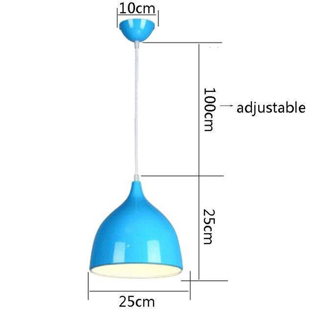 Suspension LED Conic Colorful Hanging | Marco Lucetti Bleu - 25cm