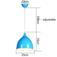 Suspension LED Conic Colorful Hanging | Marco Lucetti Bleu - 25cm