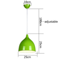Suspension LED Conic Colorful Hanging | Marco Lucetti Vert - 25cm