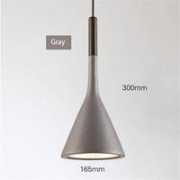 Suspension LED Conique Colorée | Marco Lucetti Gris