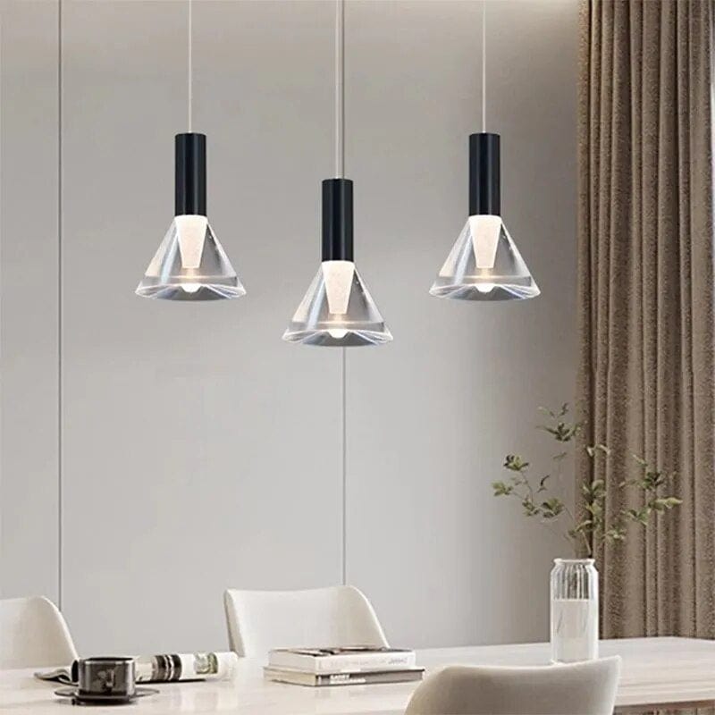 Suspension LED Conique en Acrylique: Design Moderne | Marco Lucetti