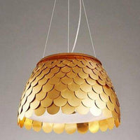 Suspension LED Conique Tuile Colorée | Marco Lucetti Doré