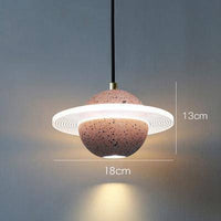 Suspension LED Creative en ciment coloré | Marco Lucetti B - 12W / Rose
