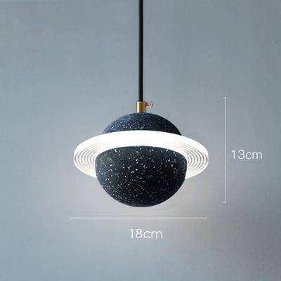 Suspension LED Creative en ciment coloré | Marco Lucetti B - 7W / Noir