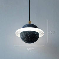 Suspension LED Creative en ciment coloré | Marco Lucetti B - 7W / Noir