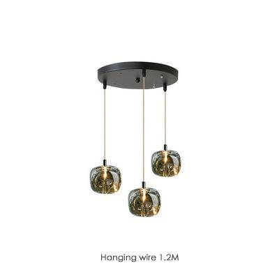Suspension LED Creative Glass | Marco Lucetti 3 lampes - rond - gris