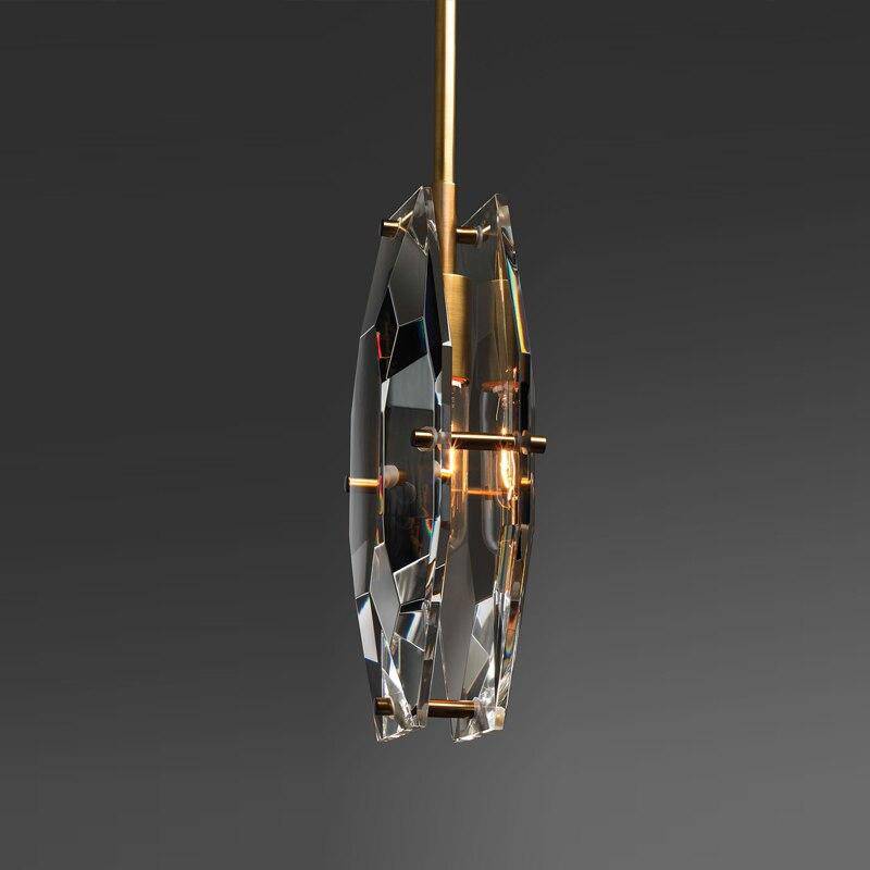 Suspension LED Crystal Gold Loft | Marco Lucetti
