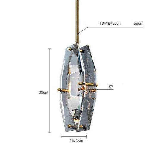 Suspension LED Crystal Gold Loft | Marco Lucetti