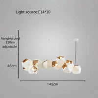 Suspension LED Cube Art Déco Style - Saison Assortie | Marco Lucetti Blanc 10 lumière 1 / Lumière chaude