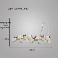 Suspension LED Cube Art Déco Style - Saison Assortie | Marco Lucetti Blanc 12 lumière / Dimmable