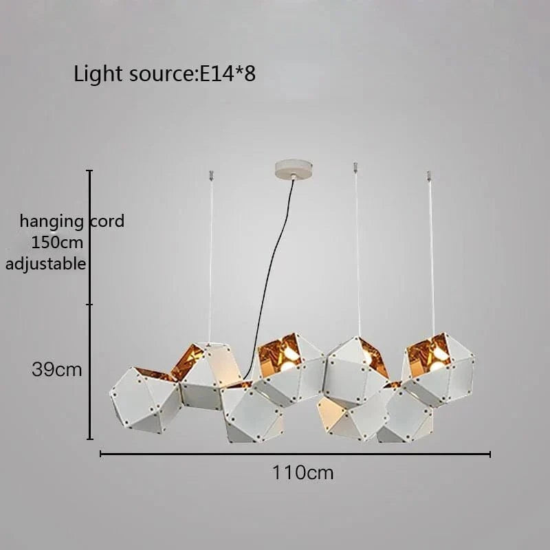Suspension LED Cube Art Déco Universelle - Style Brandé | Marco Lucetti