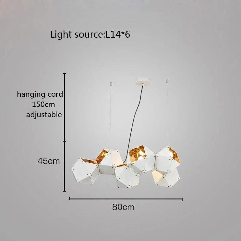 Suspension LED Cube Art Déco Universelle - Style Brandé | Marco Lucetti