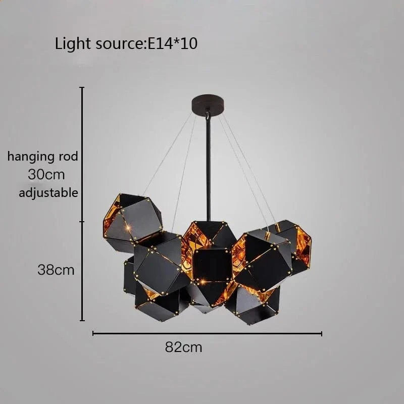 Suspension LED Cube Art Déco Universelle - Style Brandé | Marco Lucetti