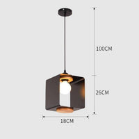 Suspension LED Cube Colorée Creative | Marco Lucetti