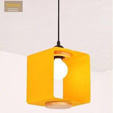 Suspension LED Cube Colorée Creative | Marco Lucetti Jaune