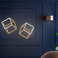 Suspension LED Cubic Branches Gold | Marco Lucetti