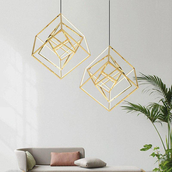 Suspension LED Cubic Branches Gold | Marco Lucetti