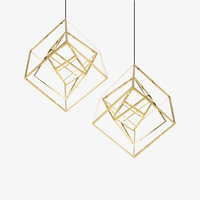 Suspension LED Cubic Branches Gold | Marco Lucetti