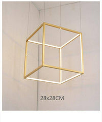 Suspension LED Cubic Branches Gold | Marco Lucetti 28x28cm