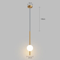 Suspension LED Cuisine Nordique | Marco Lucetti Une boule d&#39;or / Blanc froid