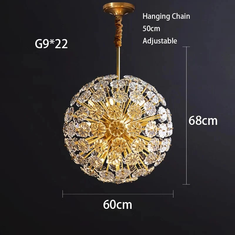 Suspension LED Cuivre Luxe | Marco Lucetti Suspendu 60cm / Lumière naturelle