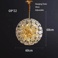Suspension LED Cuivre Luxe | Marco Lucetti Suspendu 60cm / Lumière naturelle
