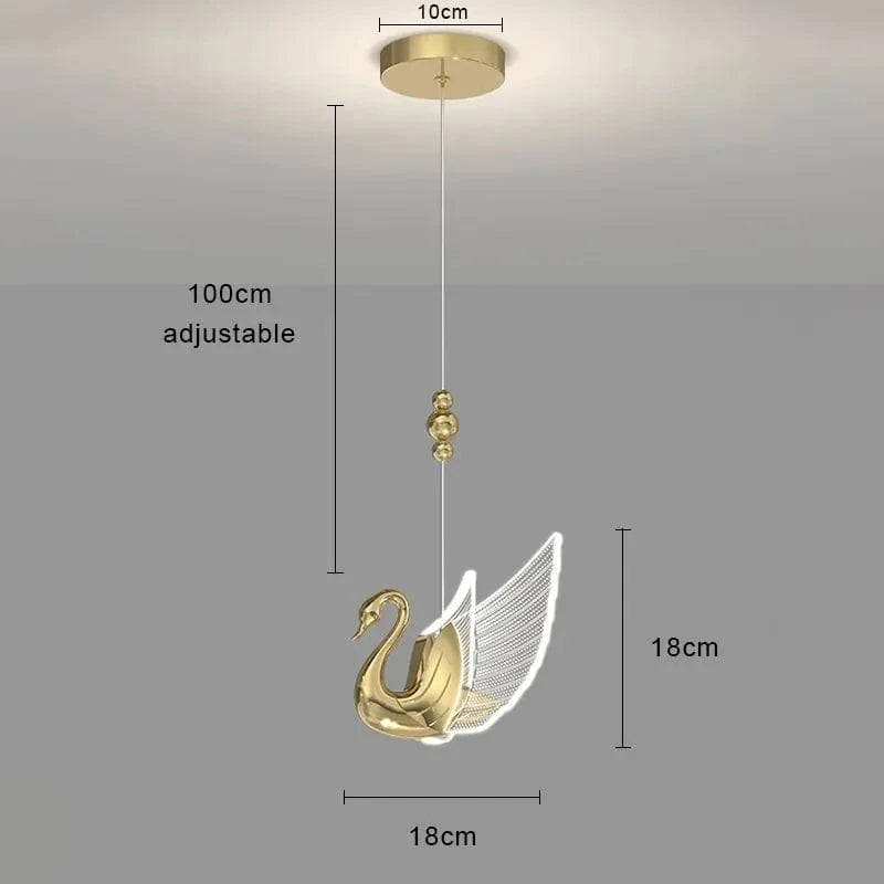 Suspension LED CygnoVue | Marco Lucetti Or / Blanc froid