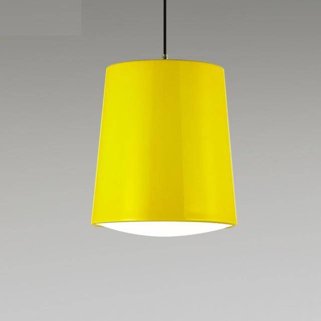Suspension LED Cylindre Aluminium - Design Moderne | Marco Lucetti Jaune