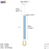 Suspension LED cylindre colorée: style unique | Marco Lucetti Bleu