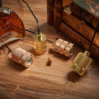 Suspension LED cylindre doré - Luxoria | Marco Lucetti