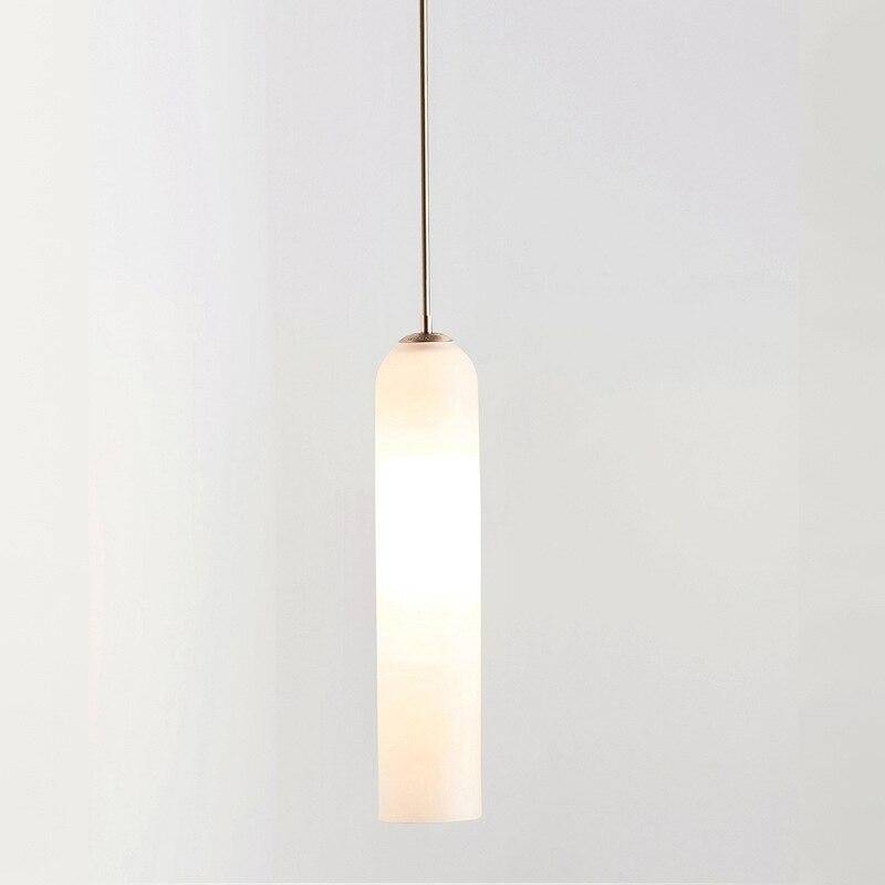 Suspension LED cylindre en verre Creative | Marco Lucetti Blanc