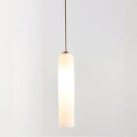 Suspension LED cylindre en verre Creative | Marco Lucetti Blanc