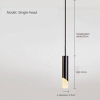 Suspension LED Cylindre Loft | Marco Lucetti Noir