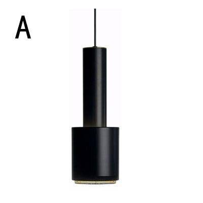 Suspension LED Cylindre Métal Design | Marco Lucetti A / Noir