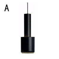 Suspension LED Cylindre Métal Design | Marco Lucetti A / Noir